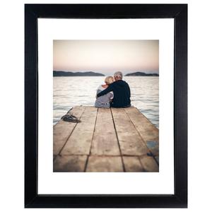 Malden Glass Gallery Floating Black Wood Frame
