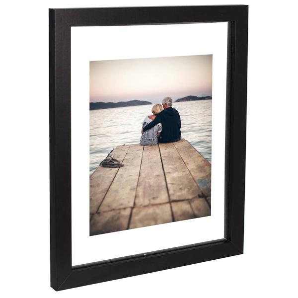 Malden Glass Gallery Floating Black Wood Frame alternate view