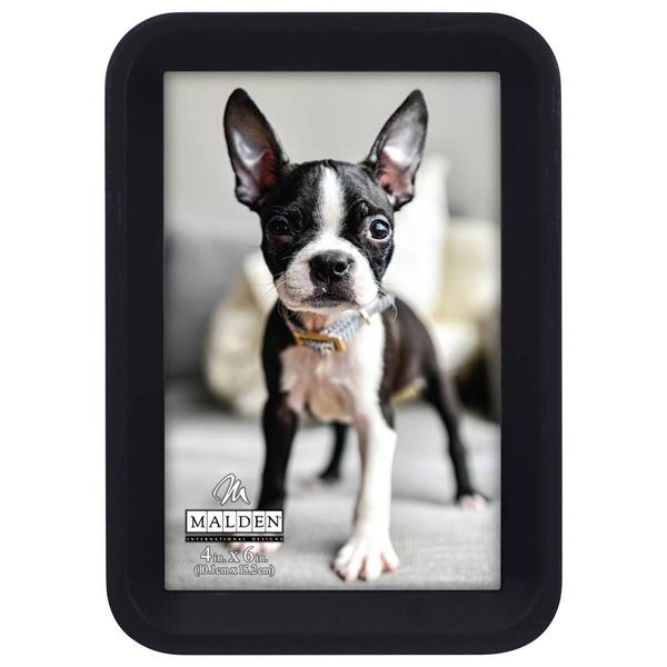 Malden Curved Black Wood Frame