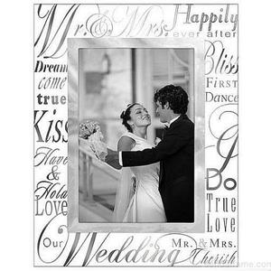 Malden Mr. & Mrs. Metallic Glass Frame - 4x6