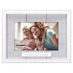 Malden Greatest Gift is Family Rustic Wood Frame - 4x6