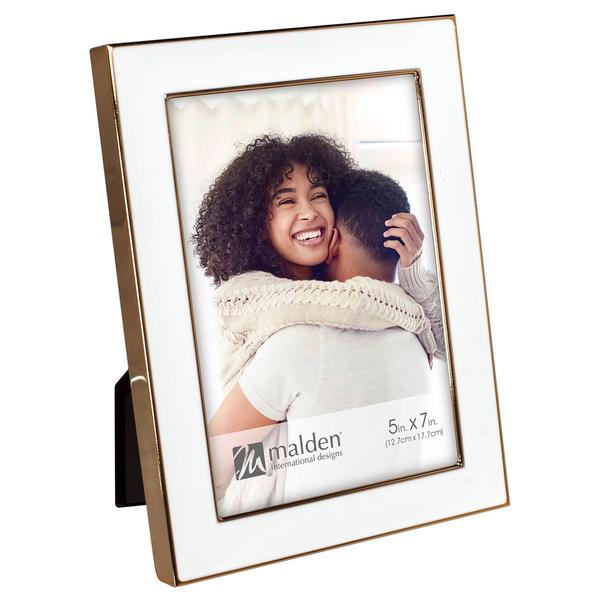 Malden Gold with White Epoxy Frame - 5x7