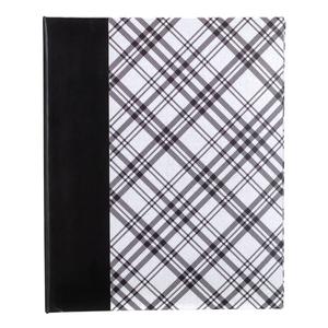Malden Black & White Plaid Weld Bound Photo Album