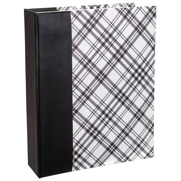 Malden Black & White Plaid Weld Bound Photo Album alternate view