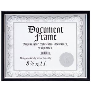 Malden Black w/ Silver Certificate Frame - 8.5 x 11 alternate view