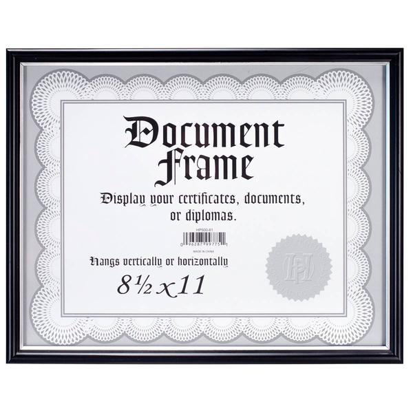 Malden Black w/ Silver Certificate Frame - 8.5 x 11 alternate view