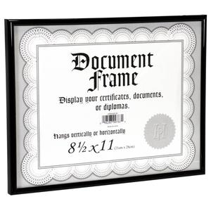 Malden Metro Black Certificate Frame - 8.5 x 11