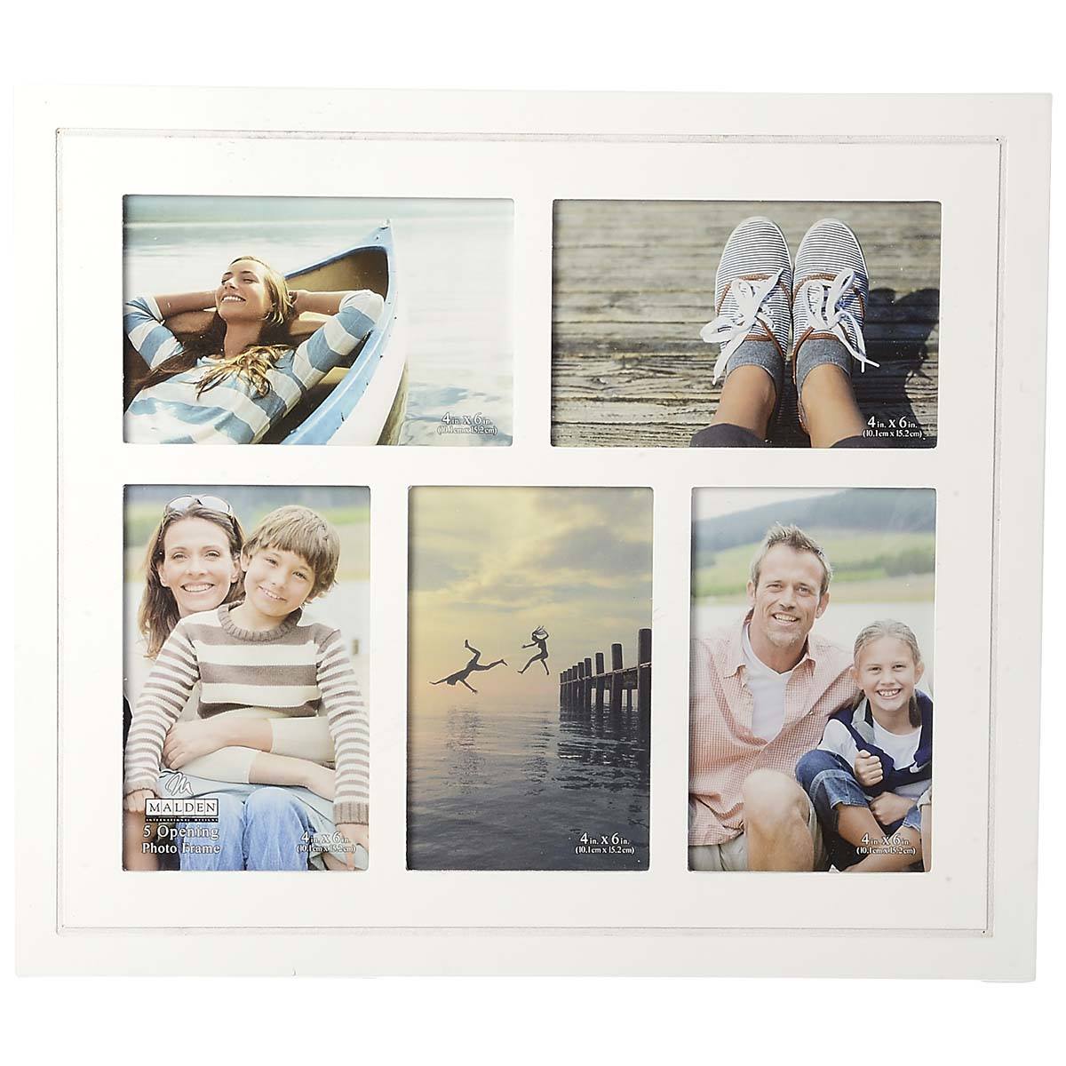 Malden 5 Opening Routed Distressed Frame - White