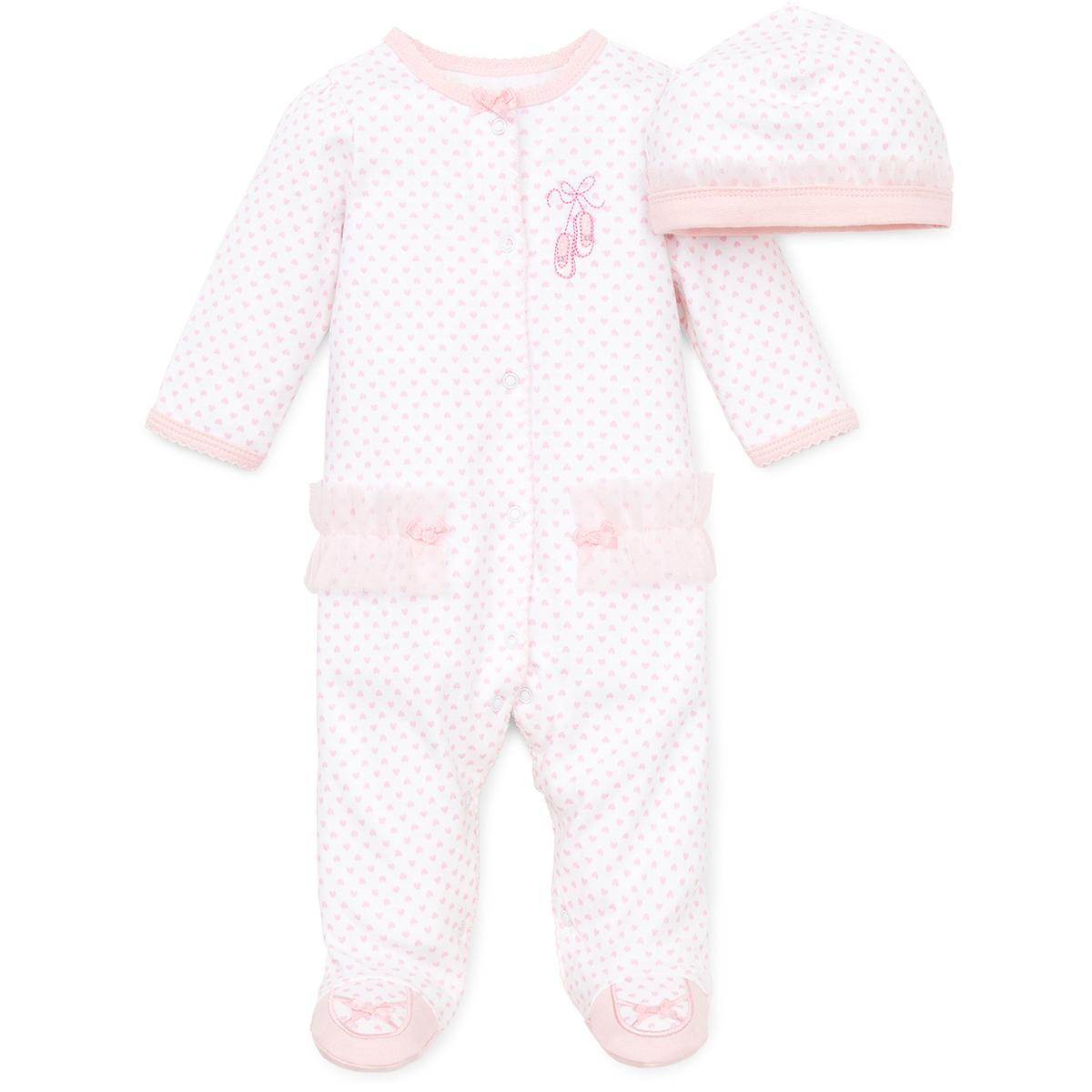 Baby Girl (NB-9M) Little Me Ballerina Footie Sleeper with Hat