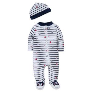 Baby Boy (NB-9M) Little Me(R) Sports Star Sleeper with Hat
