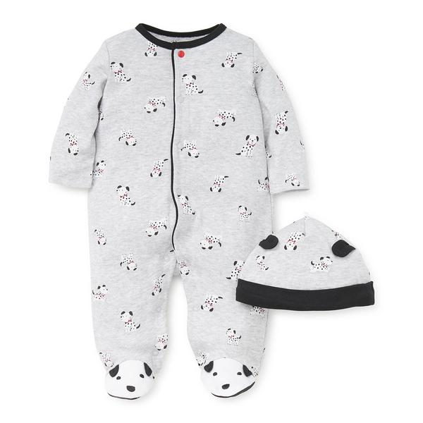 Baby Boy (NB-9M) Little Me(R) Dalmatian Footie Sleeper with Hat alternate view