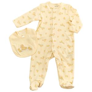 Baby Unisex (NB-9M) Little Me(R) Little Ducks Footie Pajamas/Bib