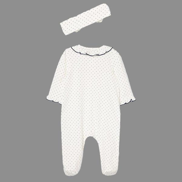 Baby Girl (NB-9M) Little Me(R) Rosebud Footed Sleeper w/Headband alternate view