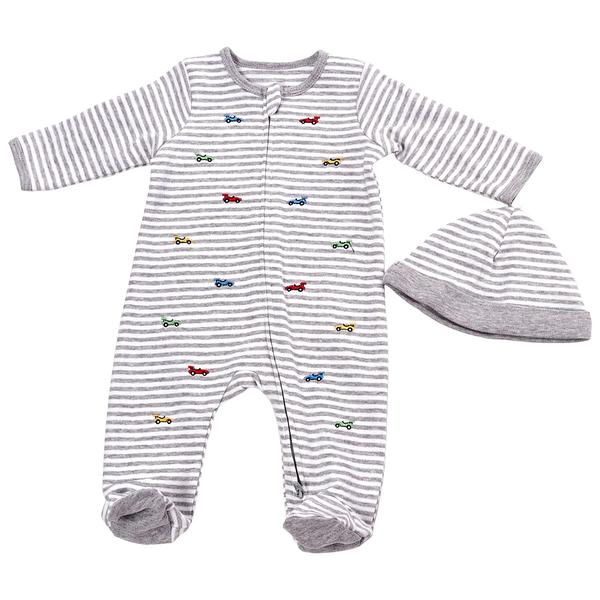 Baby Boy (NB-9M) Little Me(R) Race Cars Footed Sleeper