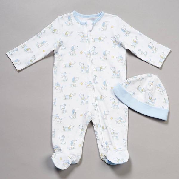 Baby Boy (NB-9M) Little Me(R) Puppy Fun Footie with Hat