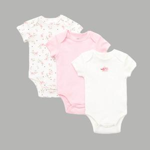 Baby Girl (NB-9M) Little Me(R) Rose 3pk. Bodysuits