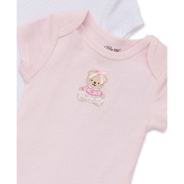 Baby Girl (NB-9M) Little Me(R) 3pk. Sweet Bear Bodysuits alternate view