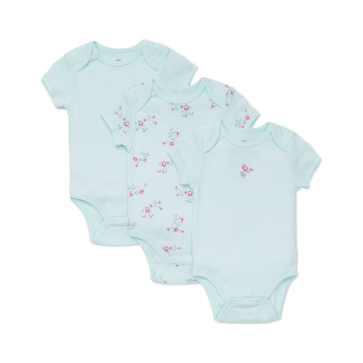 Baby Girl (NB-9M) Little Me 3pk. Floral Spray Bodysuits