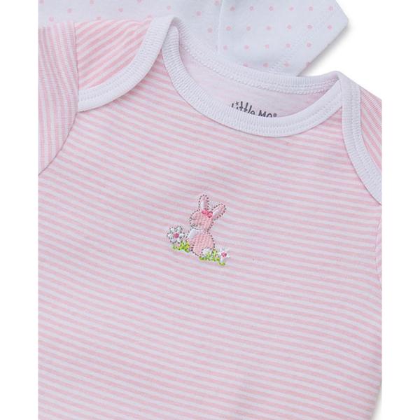 Baby Girl (NB-9M) Little Me(R) 3pk. Bunnies Short Sleeve Bodysuits alternate view