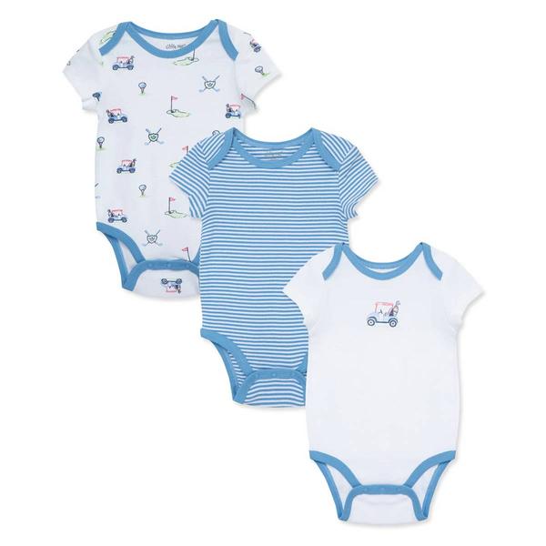 Baby Boy (NB-9M) Little Me(R) 3pk. Golf Club Bodysuits