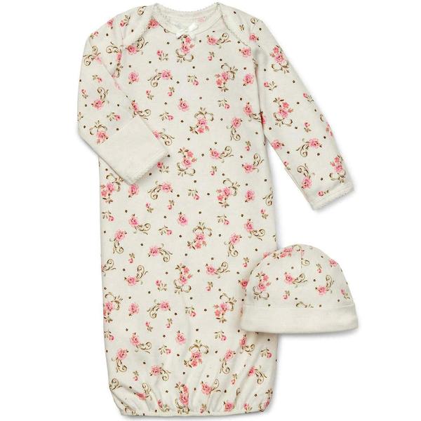 Baby Girl (NB-3M) Little Me(R) Rose Nightgown with Hat
