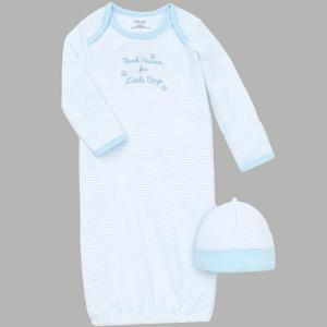 Baby Boy (NB-3M) Little Me(R) Thank Heaven Sleeper Nightgown & Hat