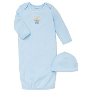 Baby Boy (NB-3M) Little Me(R) Cute Bear Sleeper Nightgown & Hat