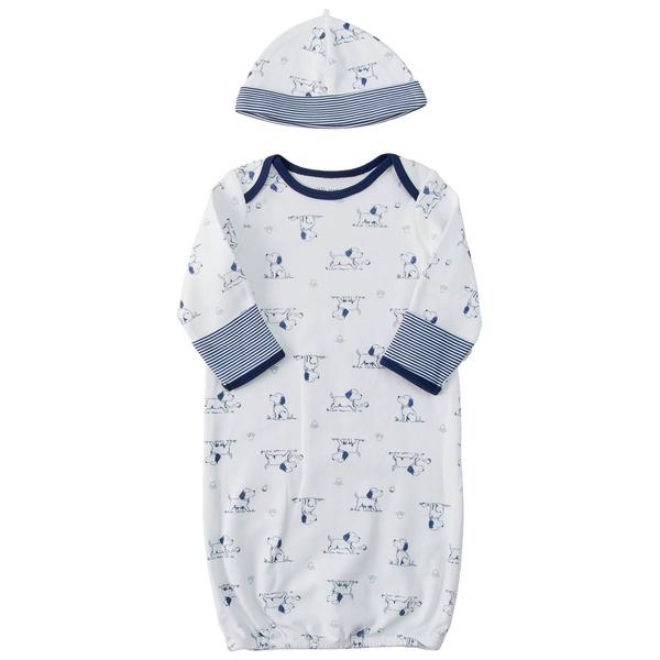 Baby Boy (NB-3M) Little Me(R) Puppy Toile Nightgown with Hat