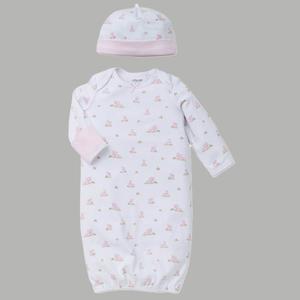 Baby Girl (NB-3M) Little Me(R) Baby Bunnies Sleeper Nightgown & Hat