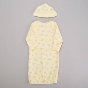 Baby Unisex (NB-3M) Little Me(R) Little Ducks Gown & Hat