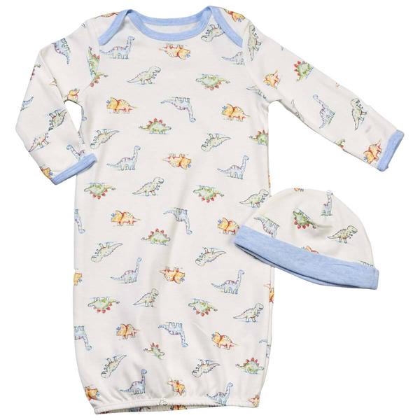 Baby Boy (NB-3M) Little Me(R) Dinomite Nightgown & Hat Set