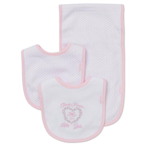 Baby Girl Little Me(R) Thank Heaven Bib & Burp Cloth Set