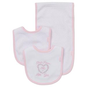Baby Girl Little Me(R) Thank Heaven Bib & Burp Cloth Set