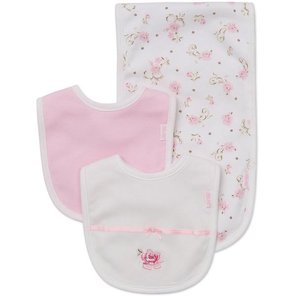 Baby Girl Little Me(R) Rose Bib & Burp Cloth Set