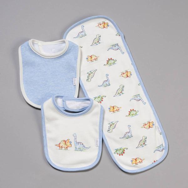 Baby Boy Little Me(R) Dinomite Bib & Burp Cloth Set