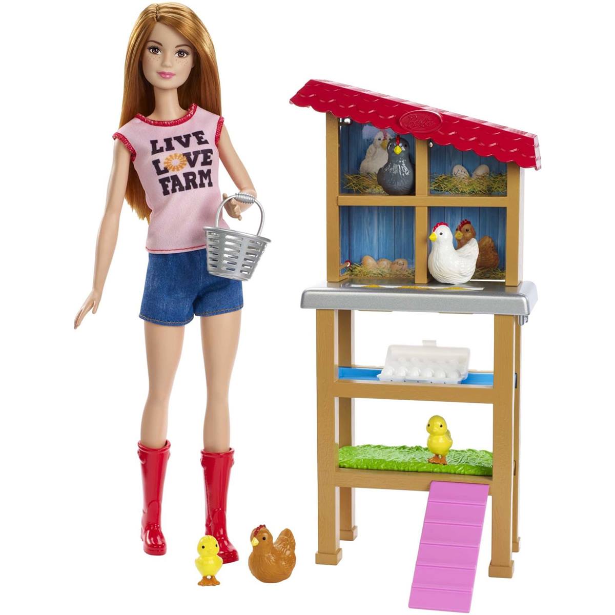 Barbie(R) Chicken Farmer Doll & Chicken Coop Playset