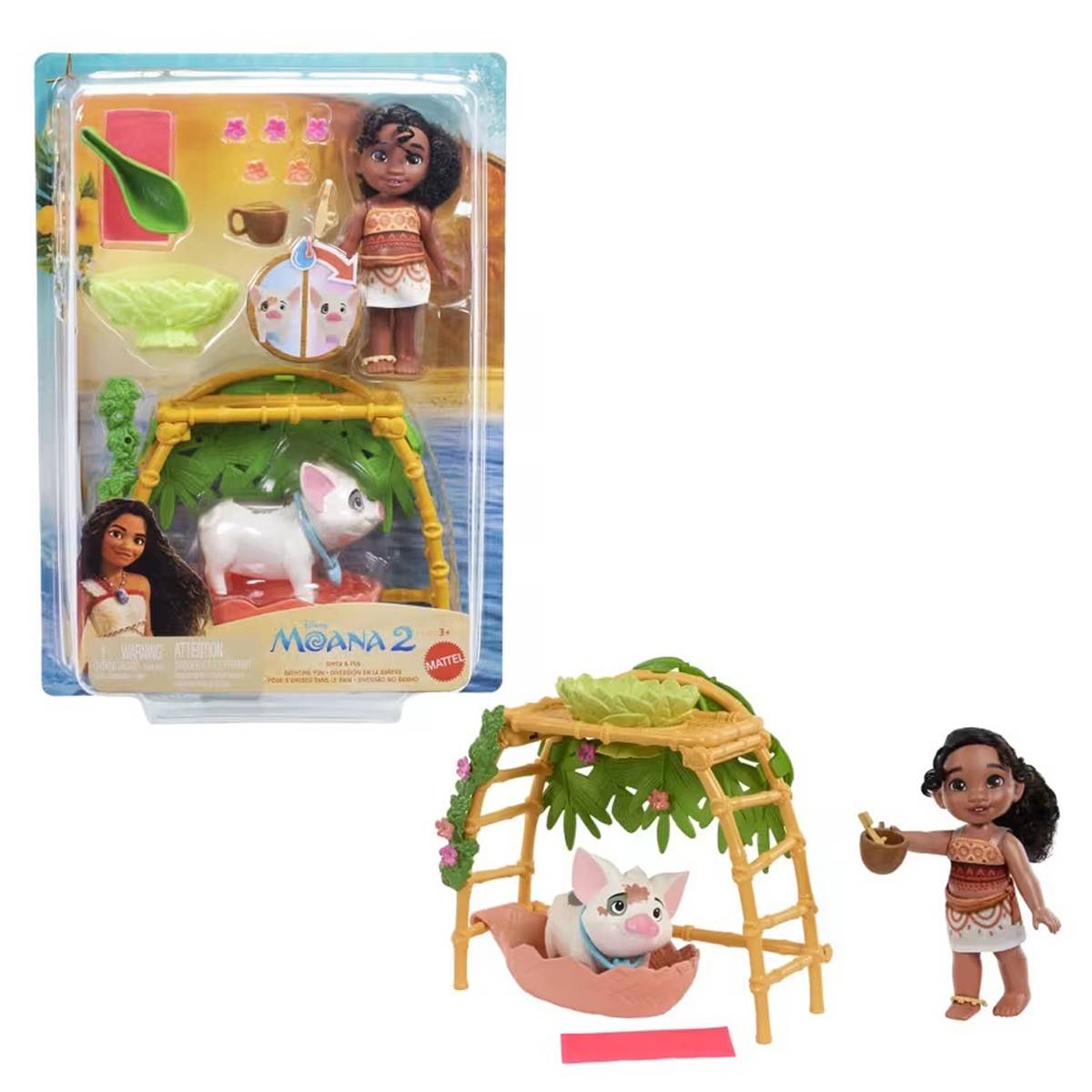 Mattel(R) Disney Moana 2 Simea & Pua Bathtime Fun Playset