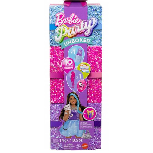 Barbie(R) Party Unboxed Glam Party Purple Sparkle Doll &Accessories