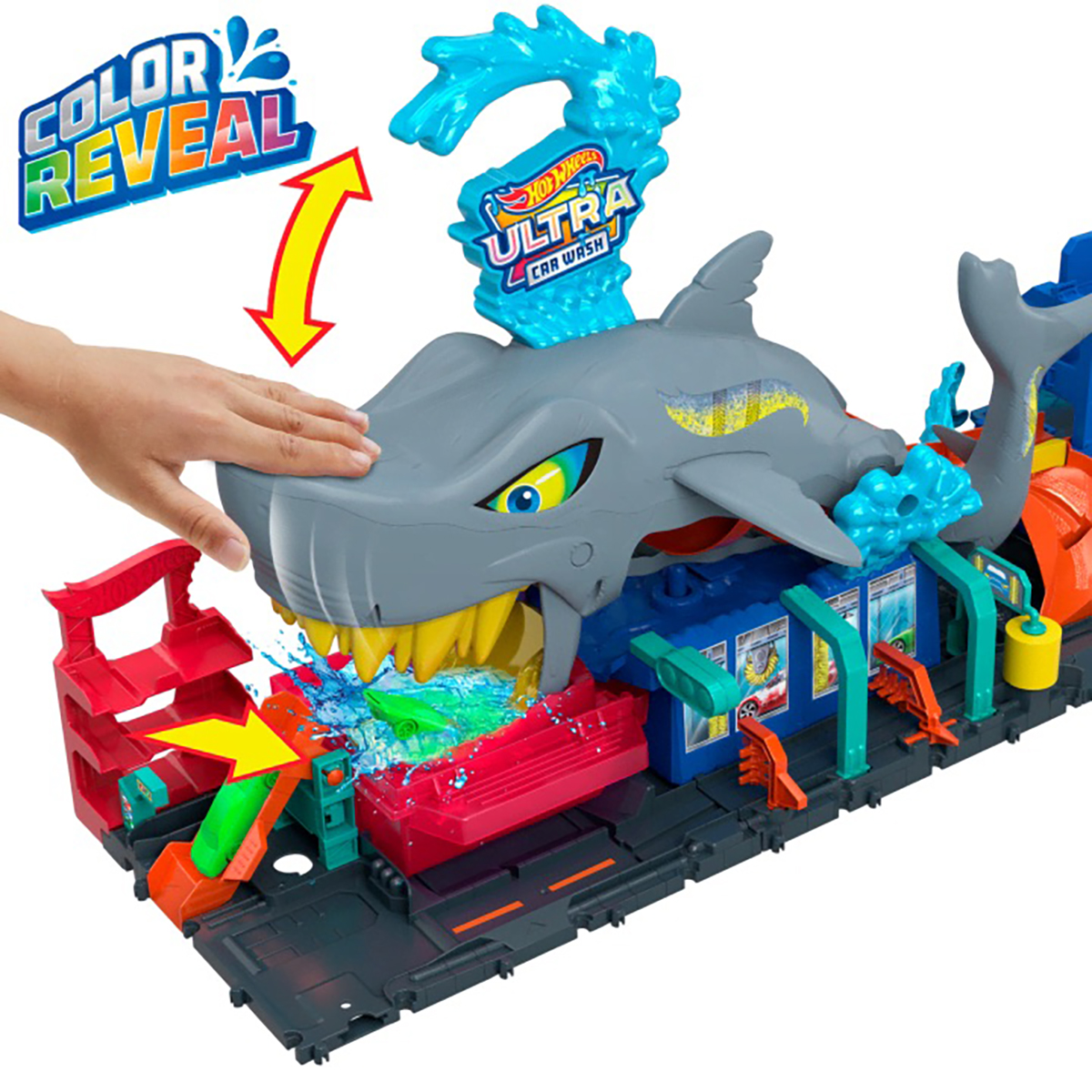 Hot Wheels(R) City Ultra Shark Car Wash