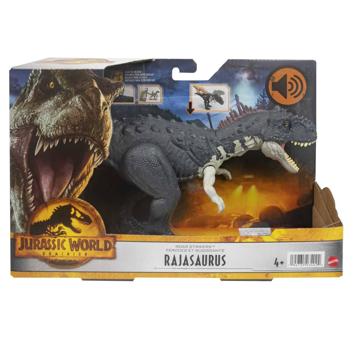 Mattel Jurassic World Roar Strikers Rajasaurus