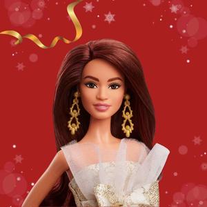 Barbie(R) 2025 Holiday Barbie(R) with Brown Hair alternate view
