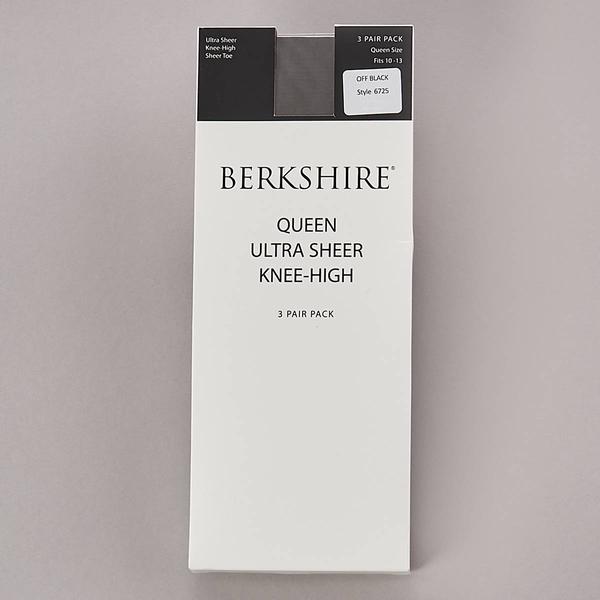 Womens Berskhire 3pk. Ultra Sheer Knee Highs with Sheer Toe-Multi