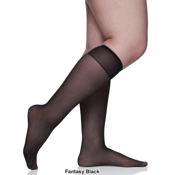 Plus Size Berkshire 3pk. Sheer Knee High Hosiery alternate view