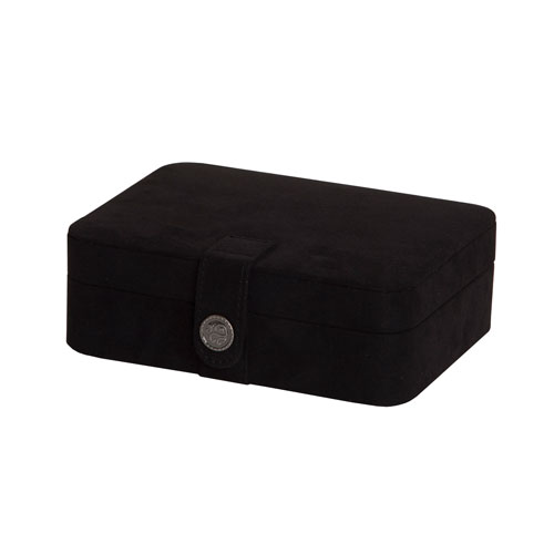 Mele & Co. Giana Plush Fabric Black Jewelry Box