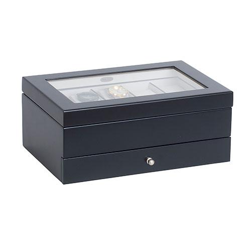 Mens Mele & Co. Grant Wooden Watch Box in Java Finish