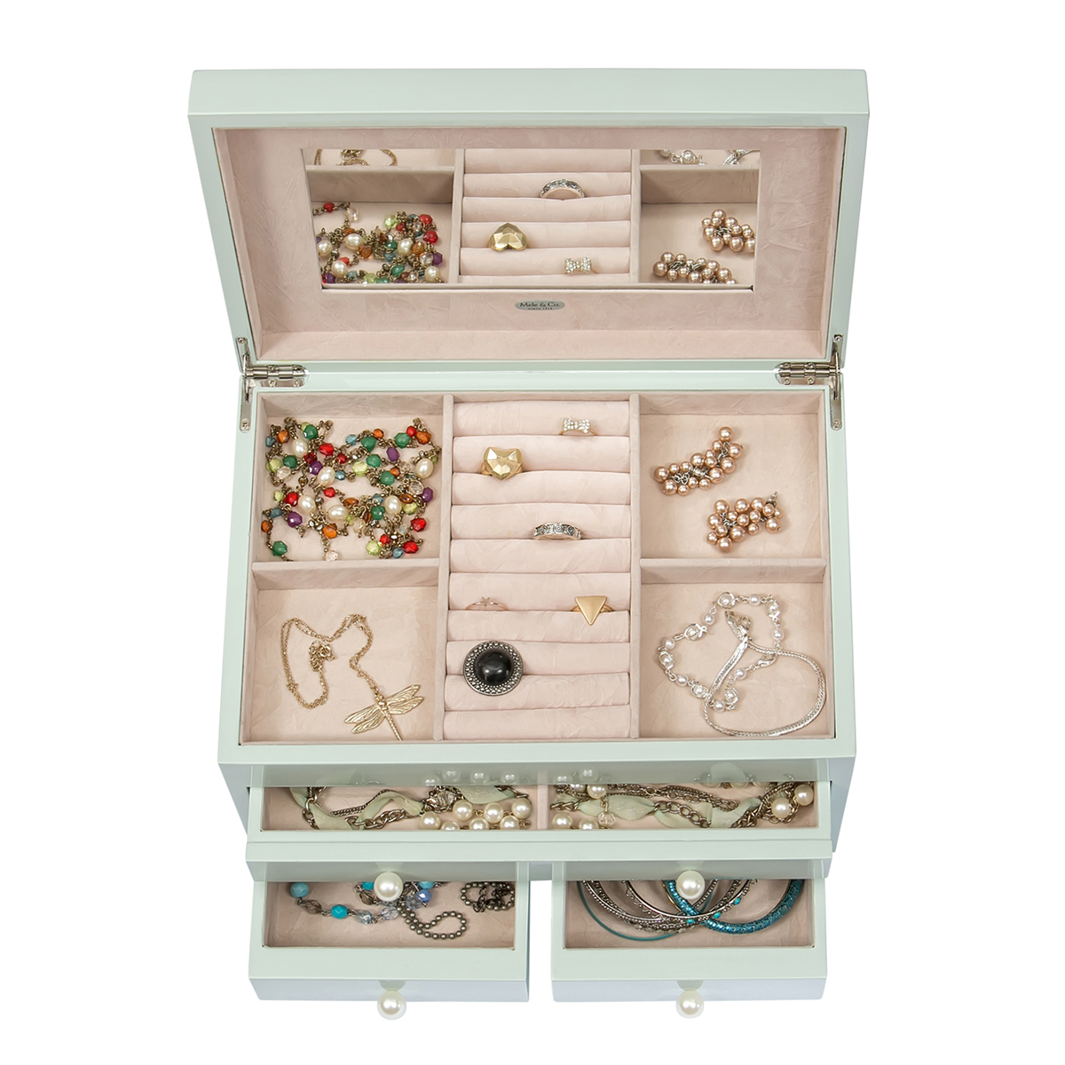 Mele & Co. Bianca Wooden Jewelry Box