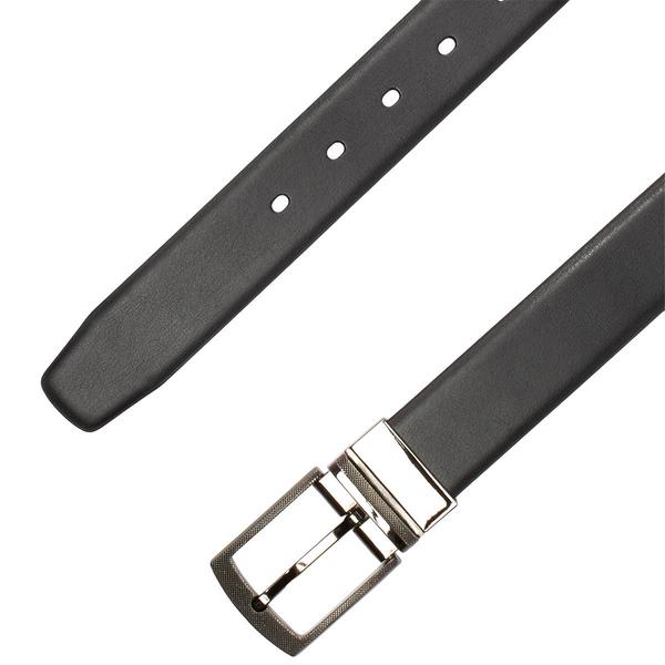 Mens Perry Ellis 35mm Reversible Textured Buckle Leather Belt alternate view