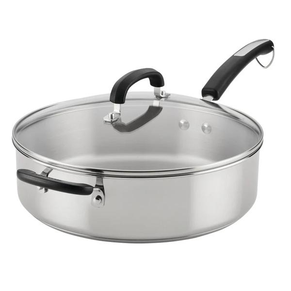 Farberware(R) Brilliance 6-Qt Covered Saute Pan and Helper Handle