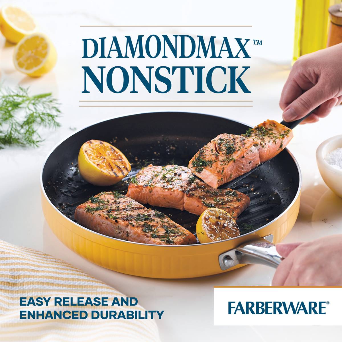 Farberware(R) Style 11.25in. Nonstick Cookware Deep Round Grill Pan