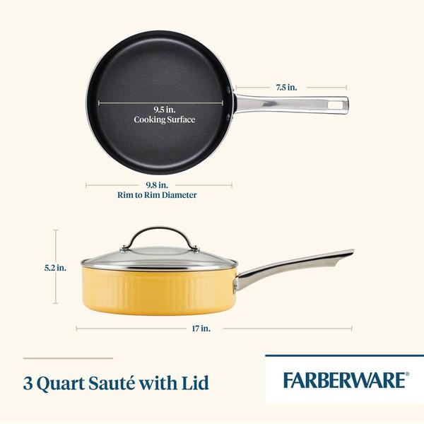Farberware(R) Style 3qt. Nonstick Cookware Saute Pan w/Lid alternate view